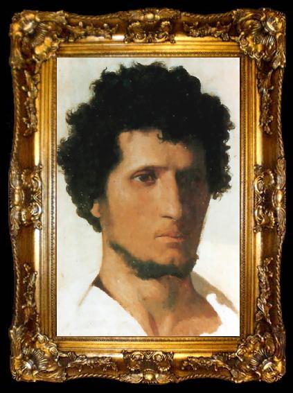 framed  Jean Leon Gerome Head of a Peasant of the Roman Campagna, ta009-2
